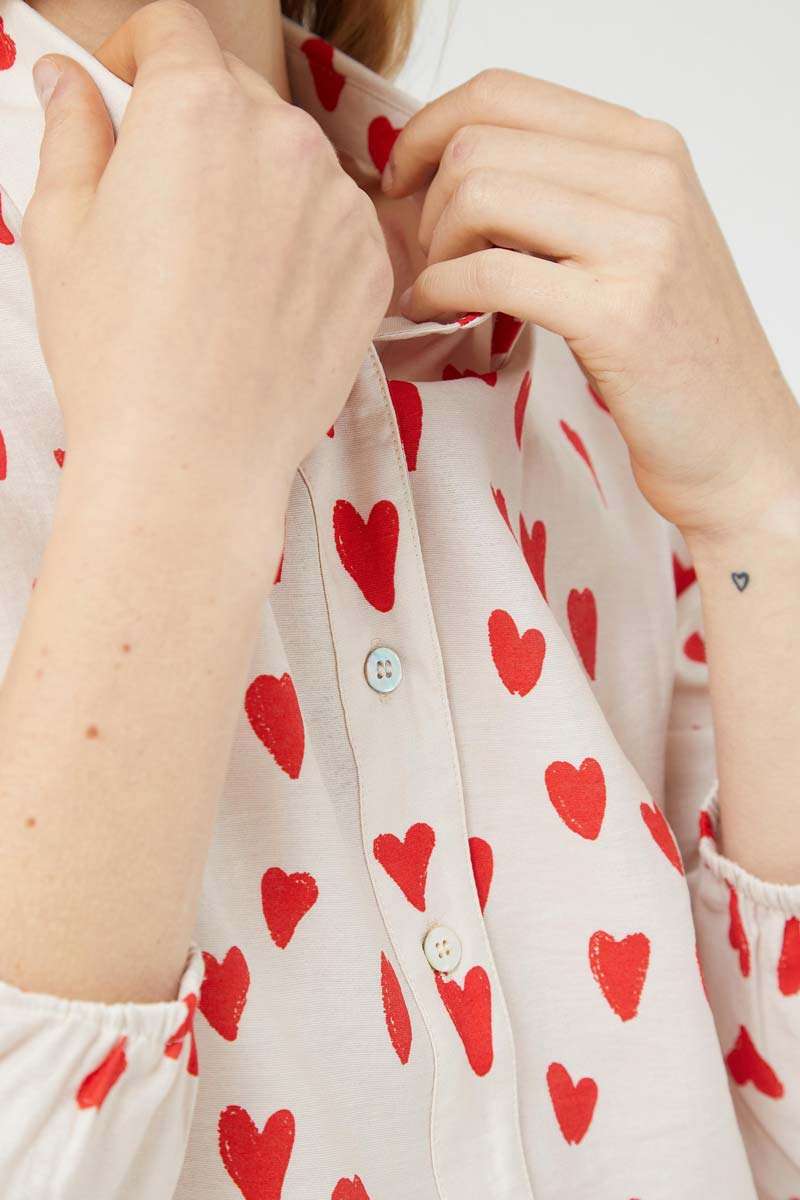 Heart print shirt  