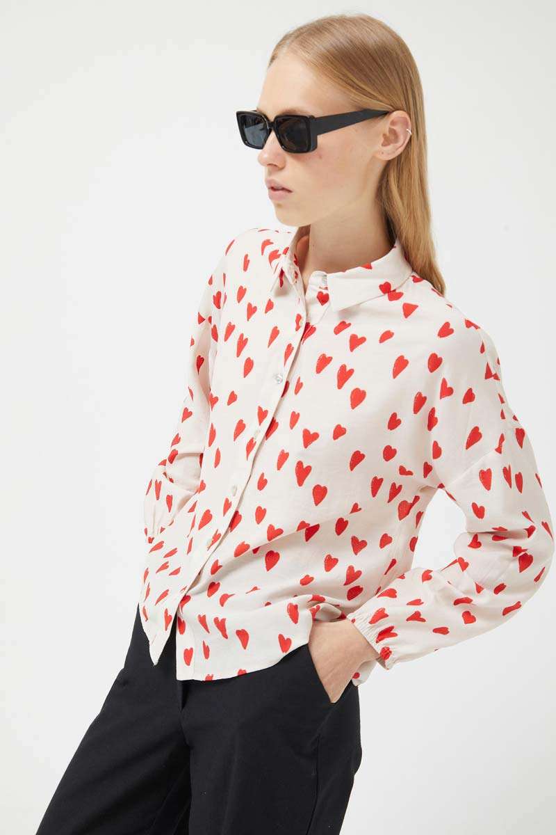 Heart print shirt  